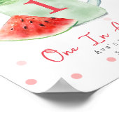 Eén in een Melon First Birthday Watermelon Smoothi Poster (Hoek)