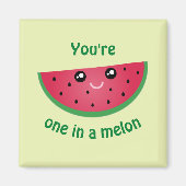Een in een Melon Funny Cute Kawaii Watermeloen Magneet (Voorkant)