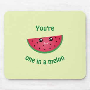 Een in een Melon Funny Cute Kawaii Watermeloen Muismat
