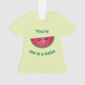 Een in een Melon Funny Cute Kawaii Watermeloen Ornament (achterkant)