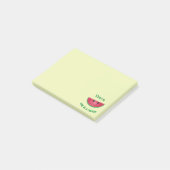 Een in een Melon Funny Cute Kawaii Watermeloen Post-it® Notes (Schuin)