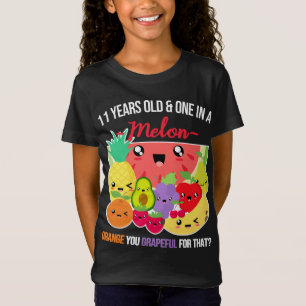 Een in een Melon Funny Fruit Gezegde 11e Verjaarda T-shirt