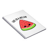 Een in een Melon Funny Watermelon Pun Notitieboek (Rechterzijde)