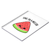 Een in een Melon Funny Watermelon Pun Notitieboek (Linkerzijde)