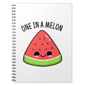 Een in een Melon Funny Watermelon Pun Notitieboek (Voorkant)
