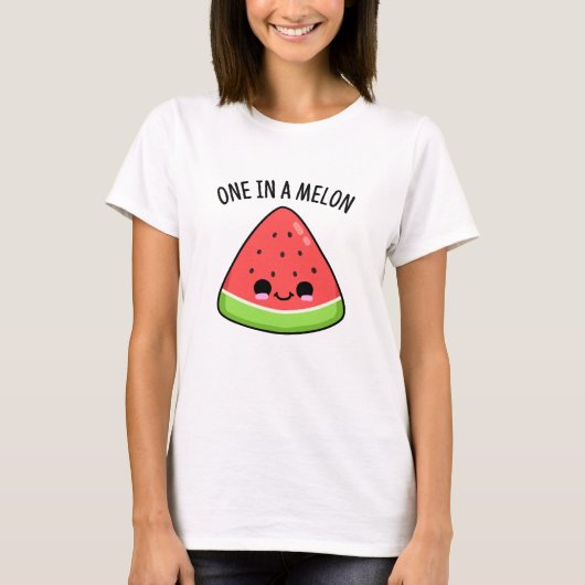 Een in een Melon Funny Watermelon Pun T-shirt (Voorkant)