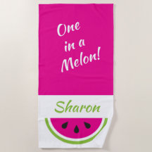 Eén in een Melon-gepersonaliseerde watermeloen