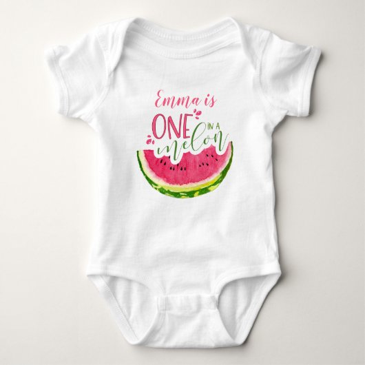 Een in een Melon Girl Watermelon Bodysuit (Voorkant)