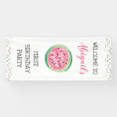 Een in een Melon Girl's 1e verjaardag Spandoek (Horizontaal)