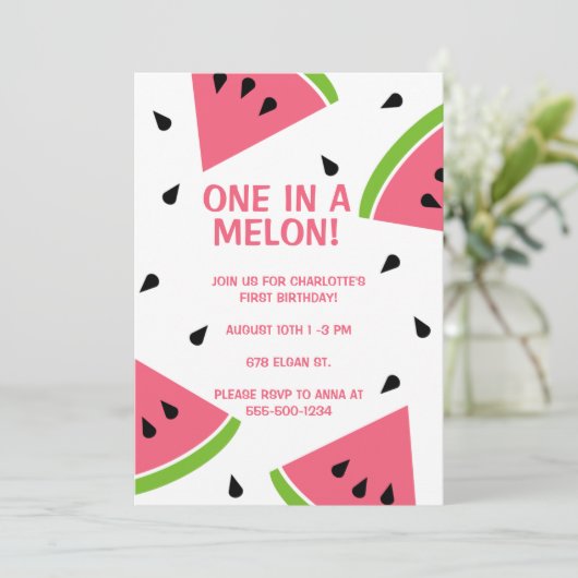 Eén in een Melon Kaart (Staand voorkant)