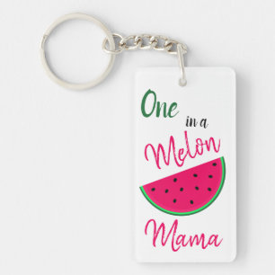 Een in een Melon Mama - Watermeloen Sleutelhanger