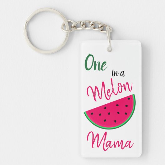 Een in een Melon Mama - Watermeloen Sleutelhanger (Voorkant)