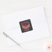 Een in een Melon Moeder B-Day Party Vierkante Sticker (Envelop)