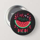 Een in een Melon Mom B-Day Party Round Ronde Button 7,6 Cm (Voorkant /achterkant)