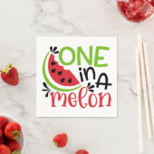Eén in een Melon Napkins Servet (Insitu)
