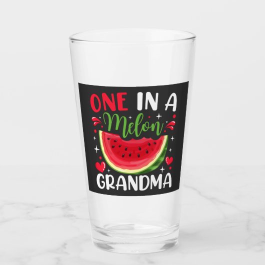 Een in een Melon Oma B-Day Party Drink Glas (Voorkant)