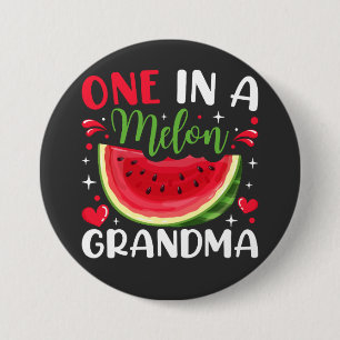 Een in een Melon Oma B-Day Party Round Ronde Button 7,6 Cm