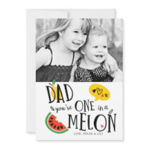 Eén in een Melon Pap-Vaderdag kaart