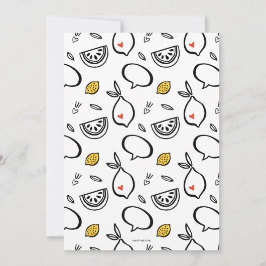 Eén in een Melon Pap-Vaderdag kaart (Achterkant)