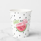 Eén in een Melon Paper Cup - Roze Papieren Bekers (Achterkant)