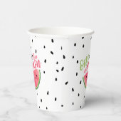 Eén in een Melon Paper Cup - Roze Papieren Bekers (Rechts)