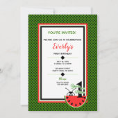 Eén in een Melon Picnic Ant First Birthday Kaart (Voorkant)