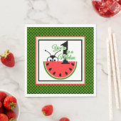 Eén in een Melon Picnic Ant met Watermelon Servet (Insitu)