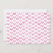 Eén in een Melon Pink 1st Birthday Fotouitnodiging Kaart (Achterkant)