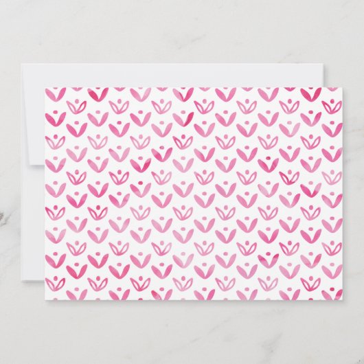 Eén in een Melon Pink 1st Birthday Fotouitnodiging Kaart (Achterkant)