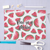 Eén in een Melon Quote Watermelon Waterverf Patter Tissuepapier (Craft)