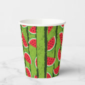 EÉN in een Melon Red & Green Watermelon Papieren Bekers (Links)