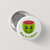 Eén in een Melon Ronde Button 3,2 Cm (Voorkant /achterkant)