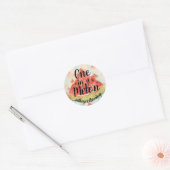 Eén in een Melon Ronde Sticker (Envelop)