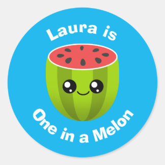 Eén in een Melon Ronde Sticker