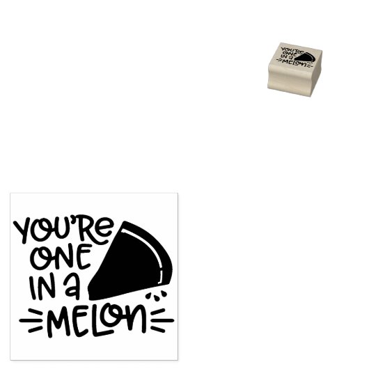 Eén in een Melon Rubberstempel (Gestempeld)