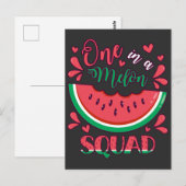 Een in een Melon Squad B-Day Party Briefkaart (Voorkant / Achterkant)