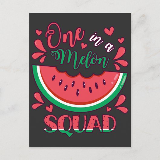Een in een Melon Squad B-Day Party Briefkaart (Voorkant)
