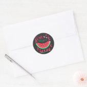 Een in een Melon Squad B-Day Party Ronde Sticker (Envelop)