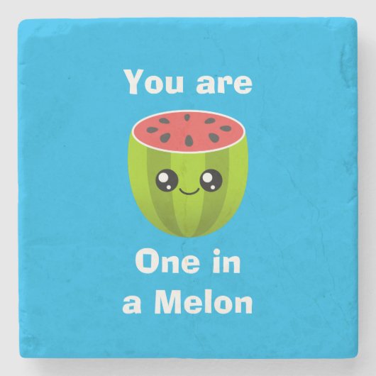 Eén in een Melon Stenen Onderzetter (Voorkant)