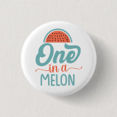 Eén in een Melon Sweet Retro Pin Ronde Button 3,2 Cm (Voorkant)