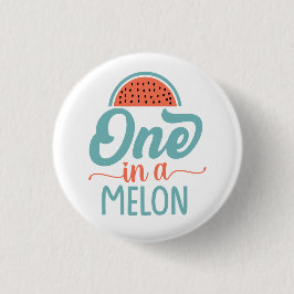 Eén in een Melon Sweet Retro Pin Ronde Button 3,2 Cm