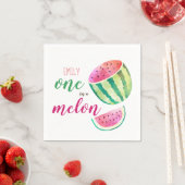 Eén in een Melon Tropical Watermelon Waterverf Roz Servet (Insitu)