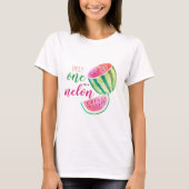 Eén in een Melon Tropical Watermelon Waterverf Roz T-shirt (Voorkant)