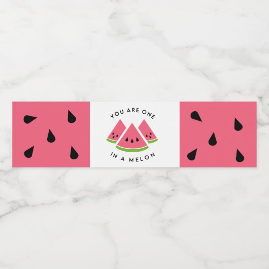Eén in een Melon Waterfles Etiket (Enkel label)