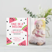 Een in een Melon watermeloen afbeelding Kaart (Staand voorkant)