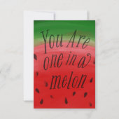 Een in een Melon Watermeloen klaslokaal Valentijn Kaart (Voorkant)