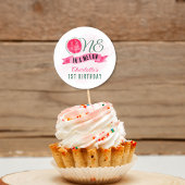 Eén in een Melon Watermeloen op de eerste verjaard Ronde Sticker