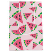 Eén in een Melon Watermeloen Slicten & Blush Pink Medium Cadeauzakje (Achterkant)