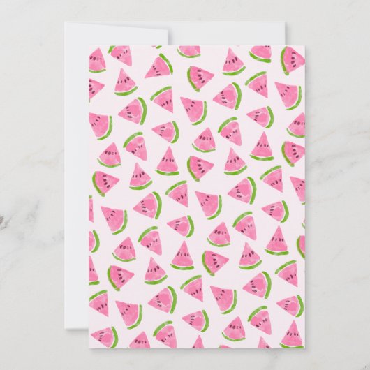 Een in een Melon Watermeloen Waterverf Kaart (Achterkant)