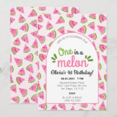 Een in een Melon Watermeloen Waterverf Kaart (Voorkant / Achterkant)